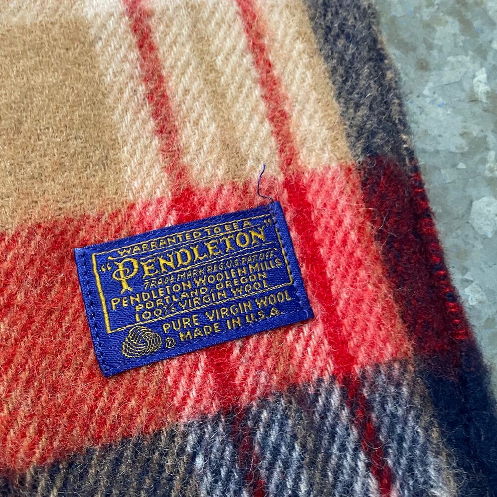 Vintage Pendleton Robe In A Bag Stadium Lap Blanket 52"x70" Virgin Wool Throw - Picture 7 of 16